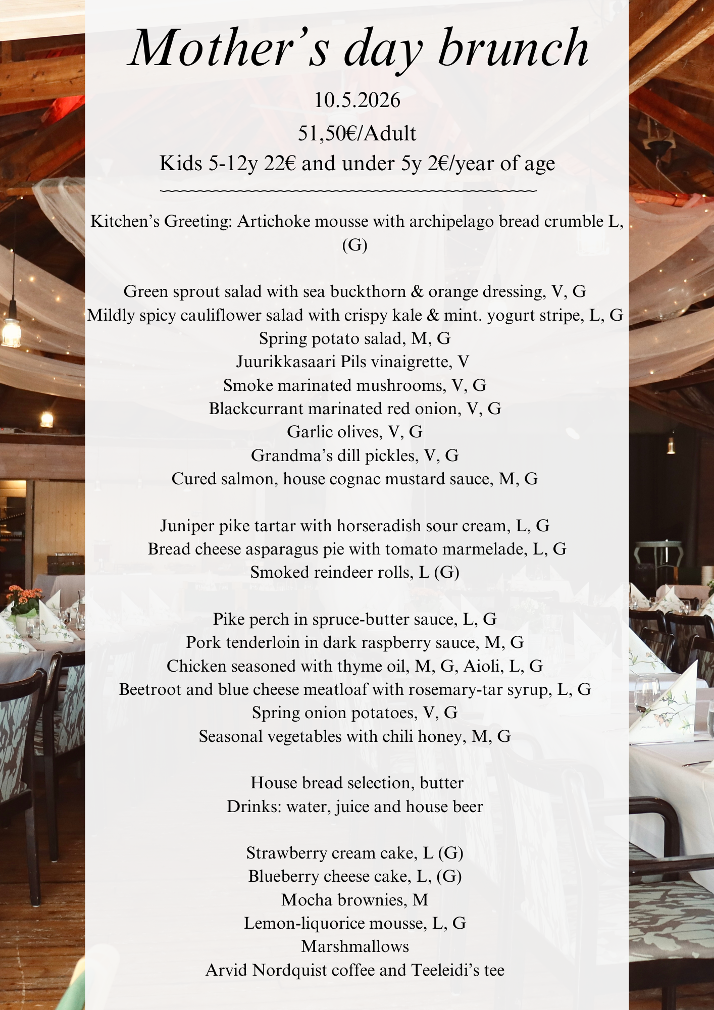 Mothers day brunch 2026